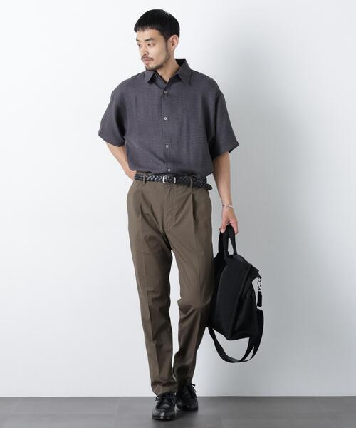 NORMANBROS(ノーマンブロス)の「NORMANBROS/NORMANBROS別注 ワッシャーシャツ半袖(シャツ/ブラウス・メンズ・ネイビー/モカ/チャコール・M/L)」の8枚目の写真