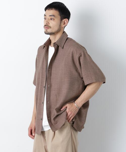 NORMANBROS(ノーマンブロス)の「NORMANBROS/NORMANBROS別注 ワッシャーシャツ半袖(シャツ/ブラウス・メンズ・ネイビー/モカ/チャコール・M/L)」の19枚目の写真