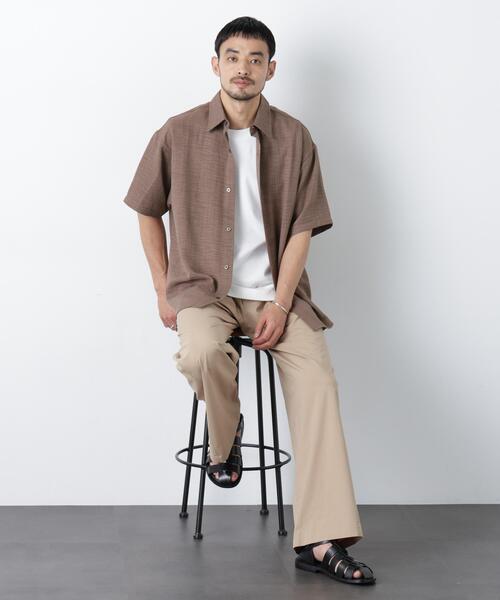 NORMANBROS(ノーマンブロス)の「NORMANBROS/NORMANBROS別注 ワッシャーシャツ半袖(シャツ/ブラウス・メンズ・ネイビー/モカ/チャコール・M/L)」の21枚目の写真