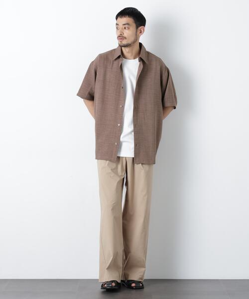 NORMANBROS(ノーマンブロス)の「NORMANBROS/NORMANBROS別注 ワッシャーシャツ半袖(シャツ/ブラウス・メンズ・ネイビー/モカ/チャコール・M/L)」の22枚目の写真