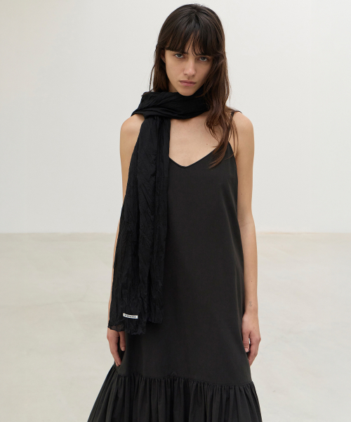 LEVAR(レバー)の「Cotton String Tiered Dress - Washed Black(ワンピース・レディース・その他・FREE)」の2枚目の写真