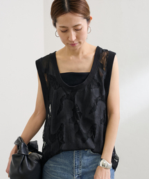 ≪追加≫ESTHE OVERSIZED SHEER LACE ベスト
