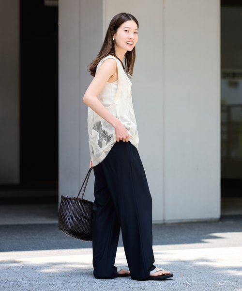 FRAMeWORK(フレームワーク)の「≪追加≫ESTHE OVERSIZED SHEER LACE ベスト(シャツ/ブラウス・レディース・ホワイト/ブラック・FREE)」の22枚目の写真