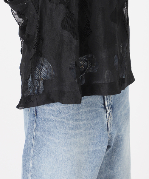 FRAMeWORK(フレームワーク)の「≪追加≫ESTHE OVERSIZED SHEER LACE ベスト(シャツ/ブラウス・レディース・ホワイト/ブラック・FREE)」の5枚目の写真