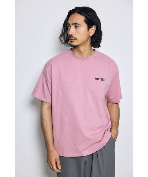 AZUL by moussy（アズールバイマウジー）の「ワンポイントロゴTシャツ　夏服　春服　秋服　半袖（Tシャツ/カットソー・メンズ・ホワイト/ライトグレー/ブラック/スモークピンク・MEDIUM/SMALL/LARGE）」の11枚目の写真