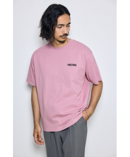 AZUL by moussy（アズールバイマウジー）の「ワンポイントロゴTシャツ　夏服　春服　秋服　半袖（Tシャツ/カットソー・メンズ・ホワイト/ライトグレー/ブラック/スモークピンク・MEDIUM/SMALL/LARGE）」の12枚目の写真