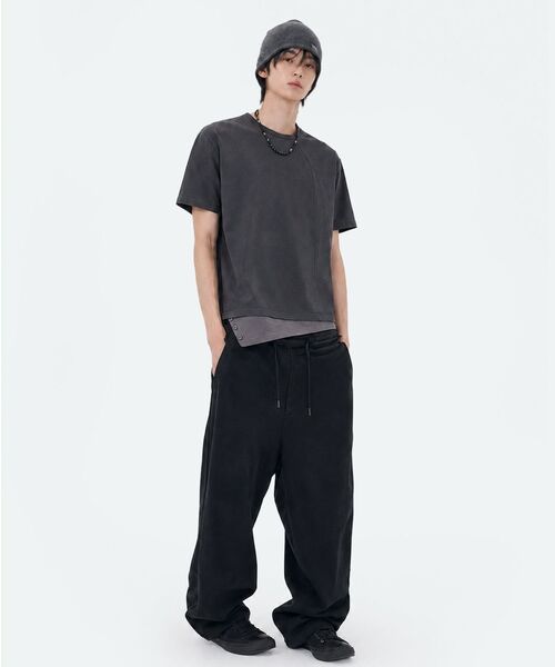 MISEKISEOUL MEN(ミセキソウルメンズ)の「Curved sweat pants BLACK(スウェットパンツ・メンズ・その他・1/2/3)」の4枚目の写真