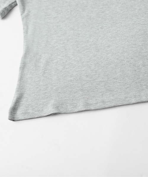 La-gemme(ラジェム)の「シェイプリブTシャツ(Tシャツ/カットソー・レディース・ホワイト/グレー/ブラック/ベージュ・フリー)」の17枚目の写真
