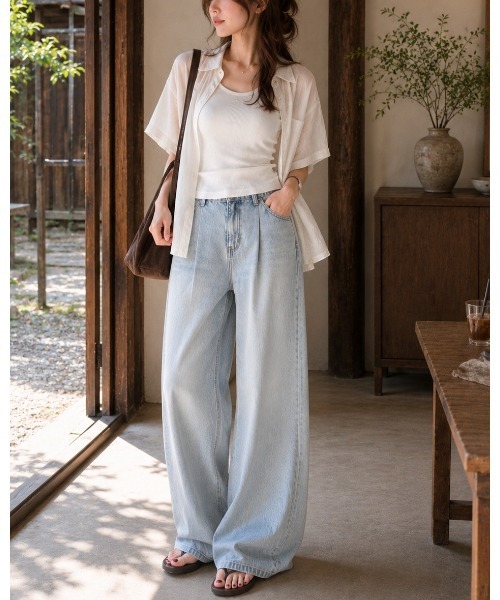 FAZVY(ファズビー)の「リブタンクトップ(タンクトップ・レディース・ホワイト/ブラック・M/S)」の5枚目の写真