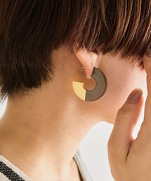 水牛角3色フープピアス（ピアス（両耳用））｜ear PAPILLONNER 