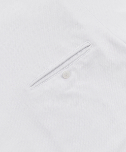 TOFFEE（トフィー）の「[S-XXL] スリムクロップボタンハーフTシャツ (ホワイト)（Tシャツ/カットソー・メンズ・その他・SMALL/MEDIUM/LARGE/X-LARGE/XX-LARGE）」の5枚目の写真