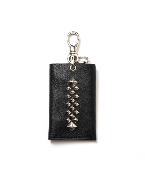 CALEE（キャリー）の「CALEE/キャリー STUDS LEATHER LONG KEY RING
