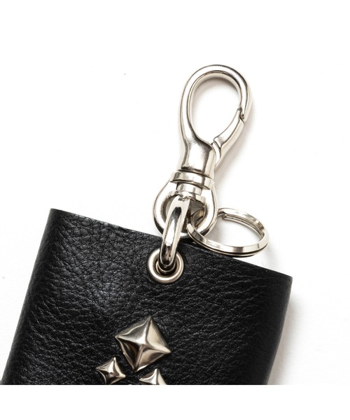 CALEE（キャリー）の「STUDS LEATHER KEY CASE（キーケース/キーアクセサリー・メンズ・ブラック・FREE）」の2枚目の写真
