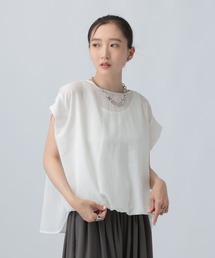 フレンチスリーブ」に該当するシャツ/ブラウス（ホワイト/白色系