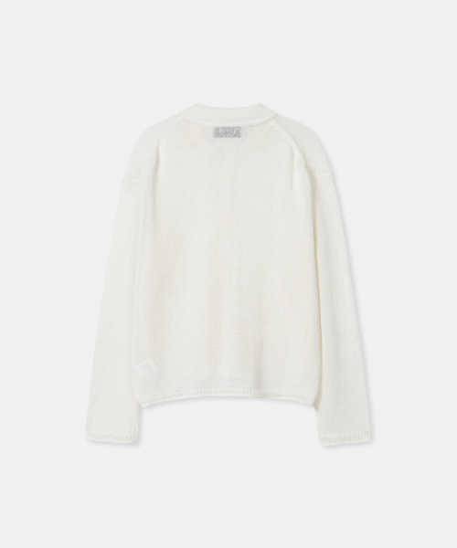 THEENDQUESTION（ジエンドクエスチョン）の「Linen blend collar cardigan / WHITE（カーディガン/ボレロ・レディース・その他・FREE）」の2枚目の写真