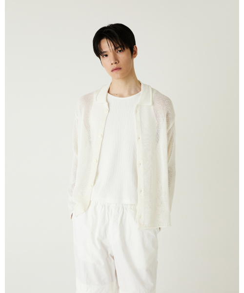 THEENDQUESTION（ジエンドクエスチョン）の「Linen blend collar cardigan / WHITE（カーディガン/ボレロ・レディース・その他・FREE）」の8枚目の写真