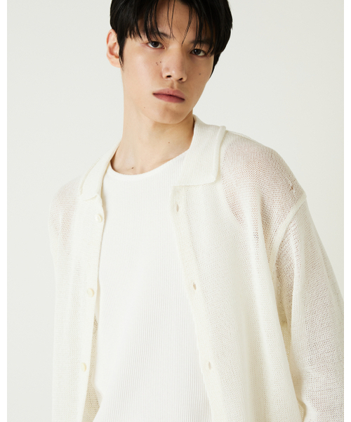 THEENDQUESTION（ジエンドクエスチョン）の「Linen blend collar cardigan / WHITE（カーディガン/ボレロ・レディース・その他・FREE）」の9枚目の写真