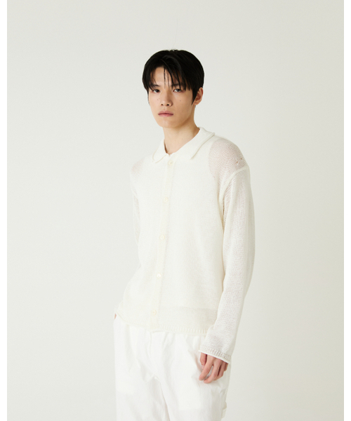 THEENDQUESTION（ジエンドクエスチョン）の「Linen blend collar cardigan / WHITE（カーディガン/ボレロ・レディース・その他・FREE）」の13枚目の写真
