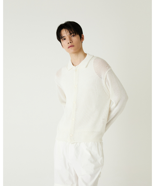 THEENDQUESTION（ジエンドクエスチョン）の「Linen blend collar cardigan / WHITE（カーディガン/ボレロ・レディース・その他・FREE）」の14枚目の写真