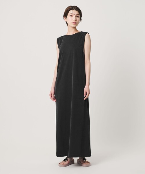 BEAUTY&YOUTH UNITED ARROWS（ビューティーアンドユースユナイテッドアローズ）の「キュプラポリエステル バックオープンワンピース（ワンピース・レディース・オレンジ/ブラック/ネイビー・M/S）」の2枚目の写真