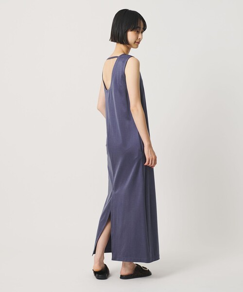 BEAUTY&YOUTH UNITED ARROWS（ビューティーアンドユースユナイテッドアローズ）の「キュプラポリエステル バックオープンワンピース（ワンピース・レディース・オレンジ/ブラック/ネイビー・M/S）」の6枚目の写真