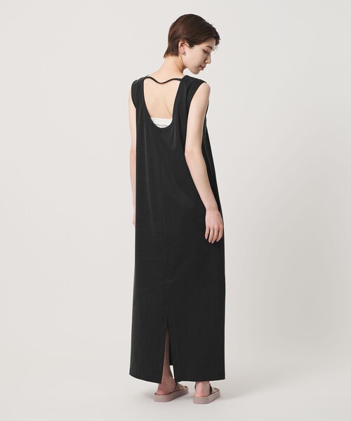 BEAUTY&YOUTH UNITED ARROWS（ビューティーアンドユースユナイテッドアローズ）の「キュプラポリエステル バックオープンワンピース（ワンピース・レディース・オレンジ/ブラック/ネイビー・M/S）」の8枚目の写真
