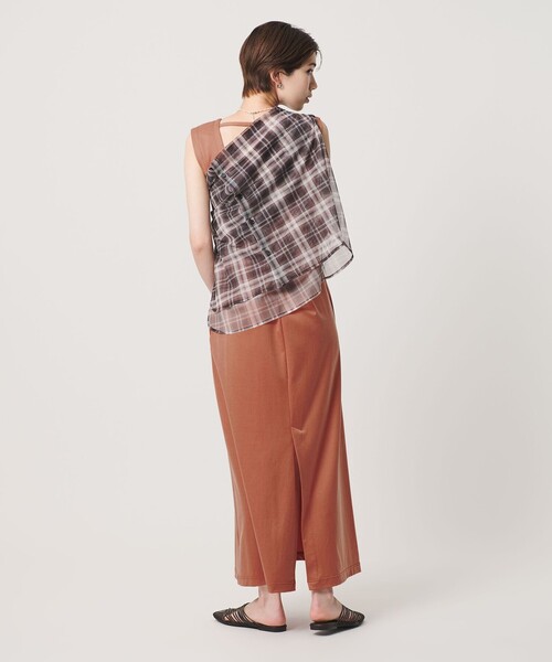 BEAUTY&YOUTH UNITED ARROWS（ビューティーアンドユースユナイテッドアローズ）の「キュプラポリエステル バックオープンワンピース（ワンピース・レディース・オレンジ/ブラック/ネイビー・M/S）」の12枚目の写真