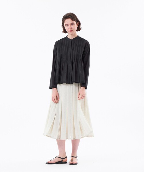 MACKINTOSH PHILOSOPHY(マッキントッシュ フィロソフィー)の「【WEB&一部店舗限定】コットンシルクレースブラウス(シャツ/ブラウス・レディース・オフホワイト/ブラック・38/36)」の5枚目の写真