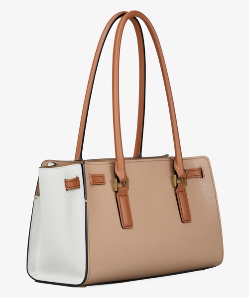 MICHAEL KORS（マイケルコース）の「HAMILTON MODERNE カラーブロック レザー サッチェル スモール（ショルダーバッグ・レディース・ベージュ系その他・FREE）」の5枚目の写真
