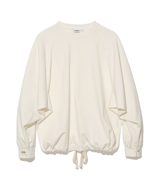 PARTIMENTO(パルティメント)の「ドルマン ドローストリング ロングスリーブ アイボリー(Tシャツ/カットソー・メンズ・その他・MEDIUM/LARGE)」の1枚目の写真