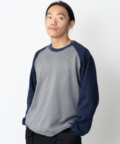 ニットフリースクルーネック