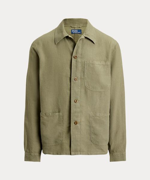 POLO RALPH LAUREN(ポロ ラルフ ローレン)の「リネン ユーティリティ ジャケット(カバーオール・メンズ・グリーン・S/M/L/XL/XS/XXL)」の2枚目の写真