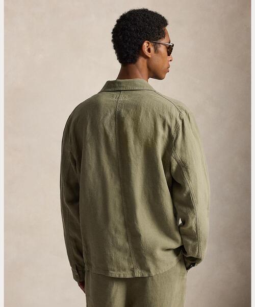 POLO RALPH LAUREN(ポロ ラルフ ローレン)の「リネン ユーティリティ ジャケット(カバーオール・メンズ・グリーン・S/M/L/XL/XS/XXL)」の4枚目の写真