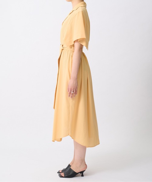 UJOH（ウジョー）の「【UJOH/ウジョー】Square Sleeve Dress/スクエアスリーブドレス（シャツワンピース・レディース・ホワイト/オレンジ・2）」の18枚目の写真