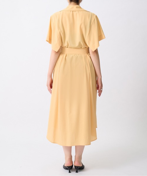 UJOH（ウジョー）の「【UJOH/ウジョー】Square Sleeve Dress/スクエアスリーブドレス（シャツワンピース・レディース・ホワイト/オレンジ・2）」の17枚目の写真