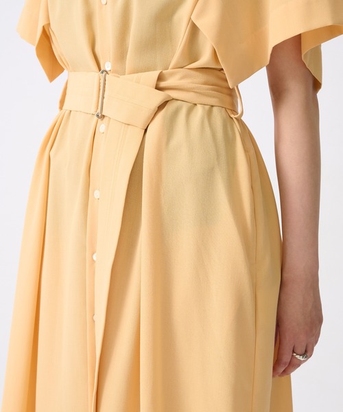 UJOH（ウジョー）の「【UJOH/ウジョー】Square Sleeve Dress/スクエアスリーブドレス（シャツワンピース・レディース・ホワイト/オレンジ・2）」の15枚目の写真
