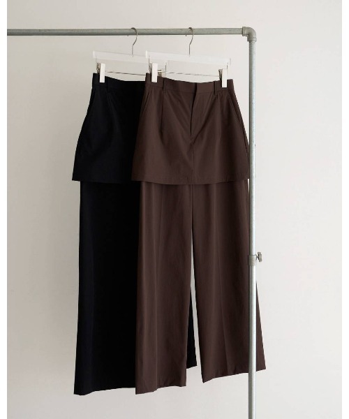 anuke（アンヌーク）の「Multifunction Layered Pants 62610725（その他パンツ・レディース・ブラック/ブラウン・36/38）」の3枚目の写真