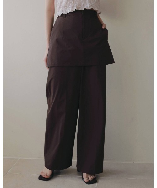 anuke（アンヌーク）の「Multifunction Layered Pants 62610725（その他パンツ・レディース・ブラック/ブラウン・36/38）」の8枚目の写真