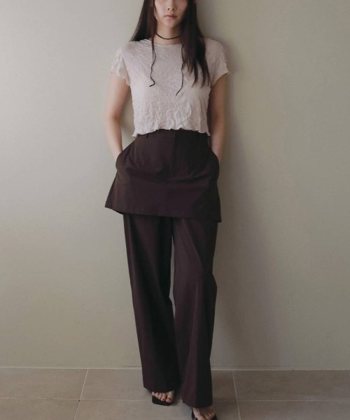 anuke（アンヌーク）の「Multifunction Layered Pants 62610725（その他パンツ・レディース・ブラック/ブラウン・36/38）」の6枚目の写真