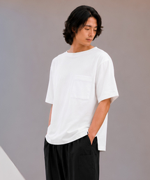 CUSTOMUS（カスタムアース）の「メンズエアロクールドロップショルダーキャプスリーブ半袖TシャツCXS26MKRT605アイビー（Tシャツ/カットソー）」
