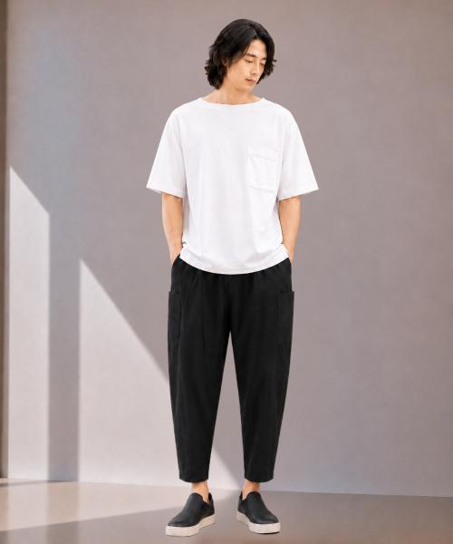 CUSTOMUS（カスタムアース）の「メンズエアロクールドロップショルダーキャプスリーブ半袖TシャツCXS26MKRT605アイビー（Tシャツ/カットソー・メンズ・アイボリー・X-LARGE/LARGE/MEDIUM）」の2枚目の写真