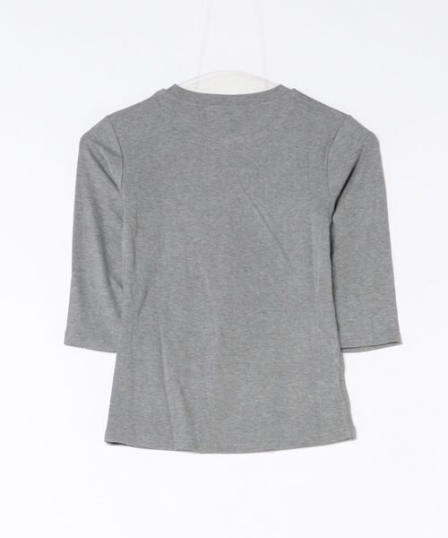 MEMECLE（メメクル）の「【 MEMECLE / メメクル 】ヘンリーネック　五分丈（Tシャツ/カットソー・レディース・グレー・LARGE/SMALL/MEDIUM）」の2枚目の写真