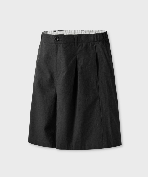 NONBLANK(ノンブランク)の「ワイドフィットリネンハーフパンツ_DARK GREY(その他パンツ・レディース・その他・X-LARGE/LARGE/MEDIUM/SMALL)」の1枚目の写真