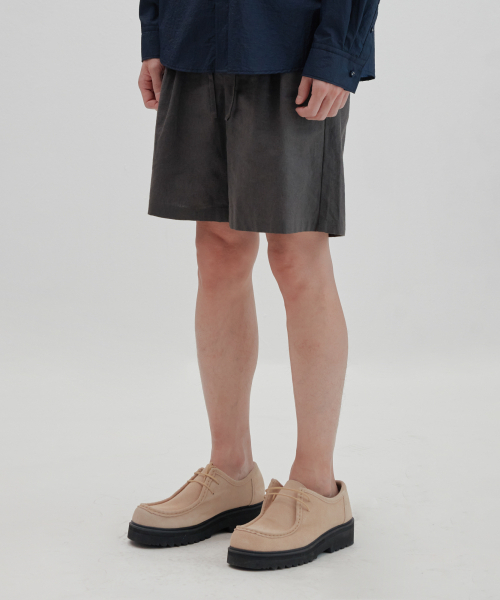 NONBLANK(ノンブランク)の「ワイドフィットリネンハーフパンツ_DARK GREY(その他パンツ・レディース・その他・X-LARGE/LARGE/MEDIUM/SMALL)」の6枚目の写真