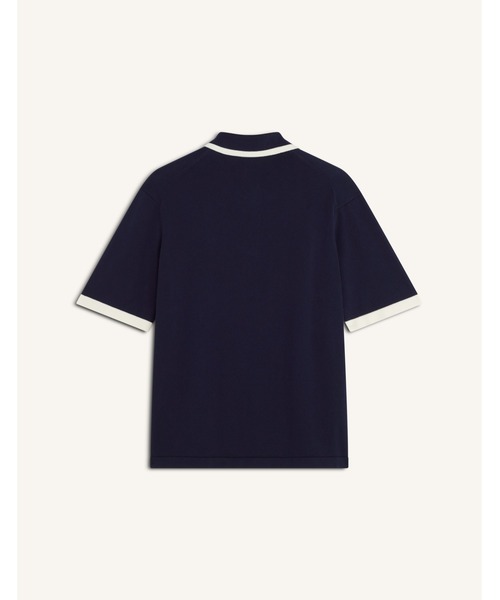 Maison Kitsune（メゾンキツネ）の「COTTON KNITTED COMFORT POLO（ポロシャツ・メンズ・ネイビー・XL/L）」の2枚目の写真