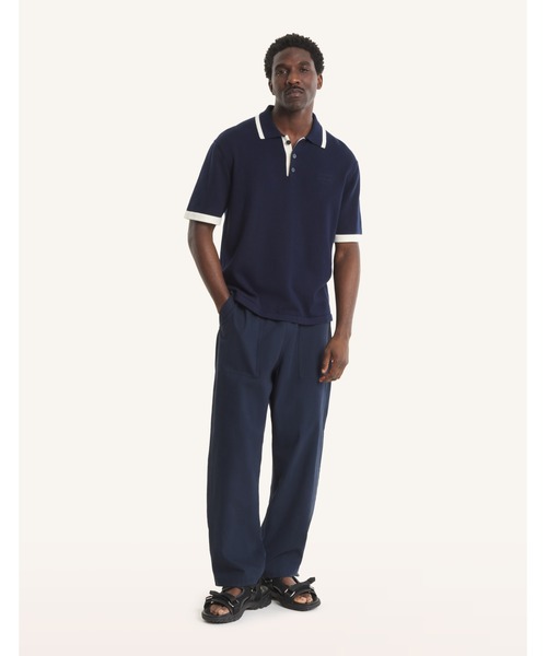 Maison Kitsune（メゾンキツネ）の「COTTON KNITTED COMFORT POLO（ポロシャツ・メンズ・ネイビー・XL/L）」の4枚目の写真