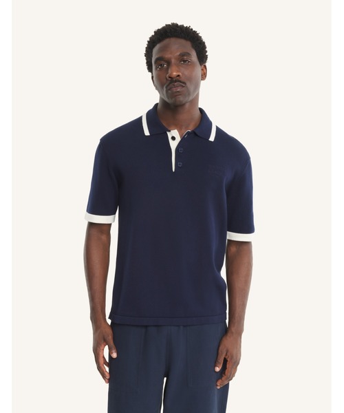 Maison Kitsune（メゾンキツネ）の「COTTON KNITTED COMFORT POLO（ポロシャツ・メンズ・ネイビー・XL/L）」の6枚目の写真