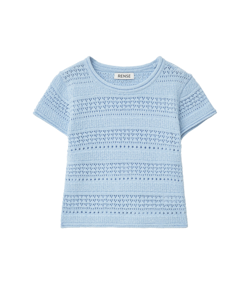 RENSE（レンセ）の「Pointelle Boucle Knit Blue（ニット/セーター・レディース・その他・OS）」の3枚目の写真
