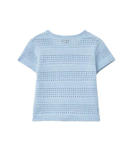 RENSE（レンセ）の「Pointelle Boucle Knit Blue（ニット/セーター・レディース・その他・OS）」の4枚目の写真