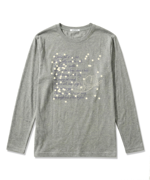 PAGESIISII(ページシシ)の「ランダムスタープリントスタンダードフィットロングスリーブグレー(Tシャツ/カットソー・レディース・その他・MEDIUM/LARGE)」の1枚目の写真